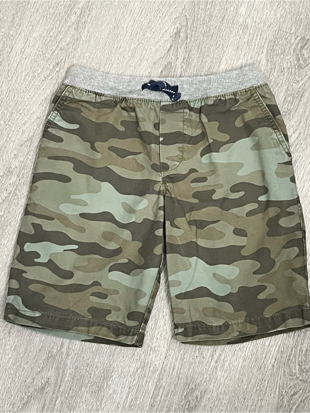 Carter’s Kid Boys Camo Pull-On Shorts Size 8/8A Green Camouflage Elastic Waist